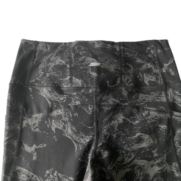 ATHLETIC WORKS DRI MORE Leggings Black and Grey Pattern Yoga Activewear Size XL - Picture 5 of 11